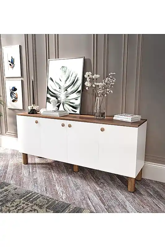 KZNMOB HOME Işık Çok Amaçlı Bohem Konsol, Bohem Salon Mobilyası - Tamamı 1. Kalite Mdf