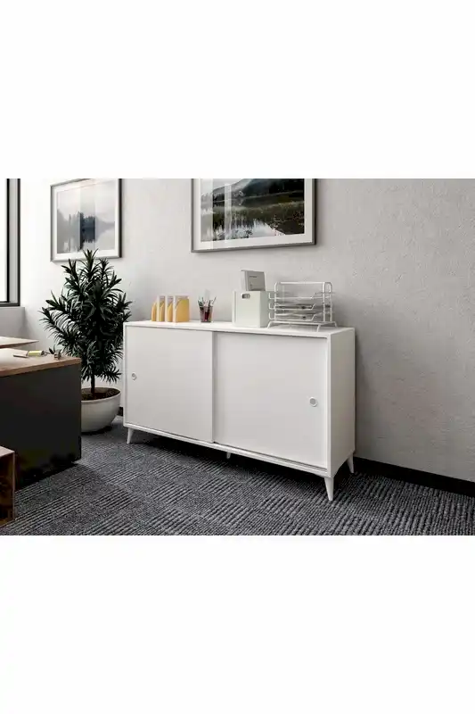 KZNHOME Joker Ofis Dolabı, Dosya Dolabı Beyaz - Tamamı 1. Kalite Mdf