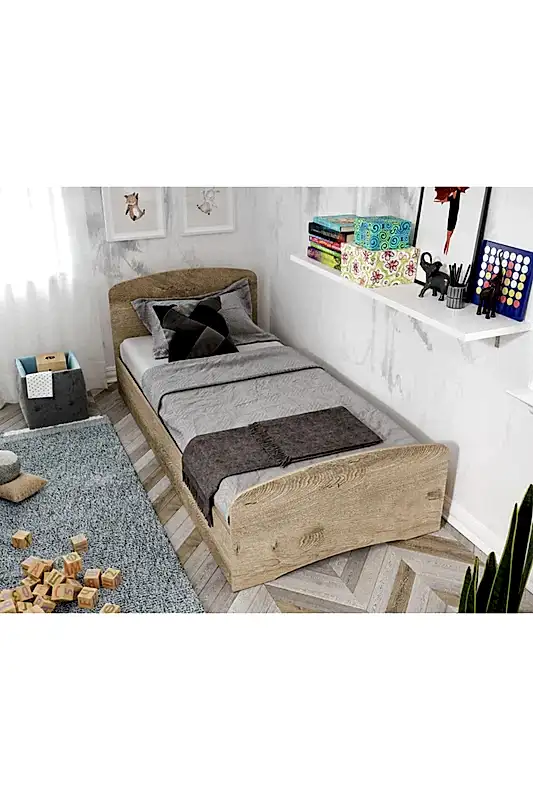 KZNMOB HOME Soft Tek Kişilik Mdf Karyola - 90 Cm X 190 Cm Yataklarla Uyumlu