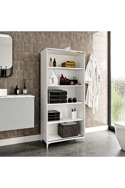 KZNMOB HOME Sürgülü Çok Amaçlı Banyo Dolabı - Tamamı 1. Kalite Mdf