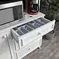 KZNMOB HOME Stella Country Kahve Köşesi Beyaz-Meşe 90cm, Erzak Dolabı, Kiler Dolabı, Çok Amaçlı Mutfak Dolabı