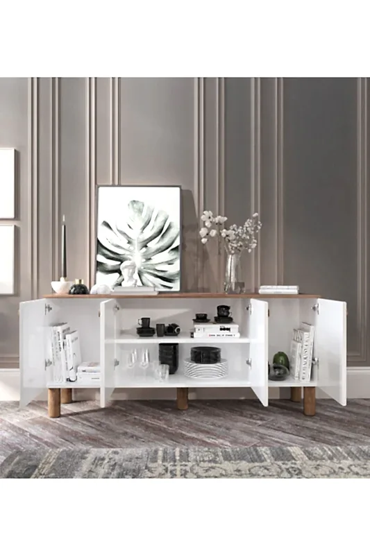 KZNMOB HOME Işık Çok Amaçlı Bohem Konsol, Bohem Salon Mobilyası - Tamamı 1. Kalite Mdf