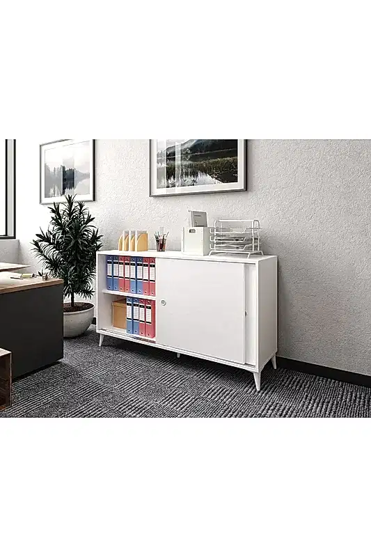 KZNHOME Joker Ofis Dolabı, Dosya Dolabı Beyaz - Tamamı 1. Kalite Mdf