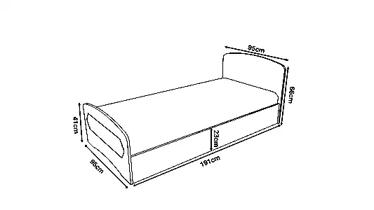 KZNMOB HOME Soft Tek Kişilik Mdf Karyola Beyaz - 90 Cm X 190 Cm Yataklarla Uyumlu